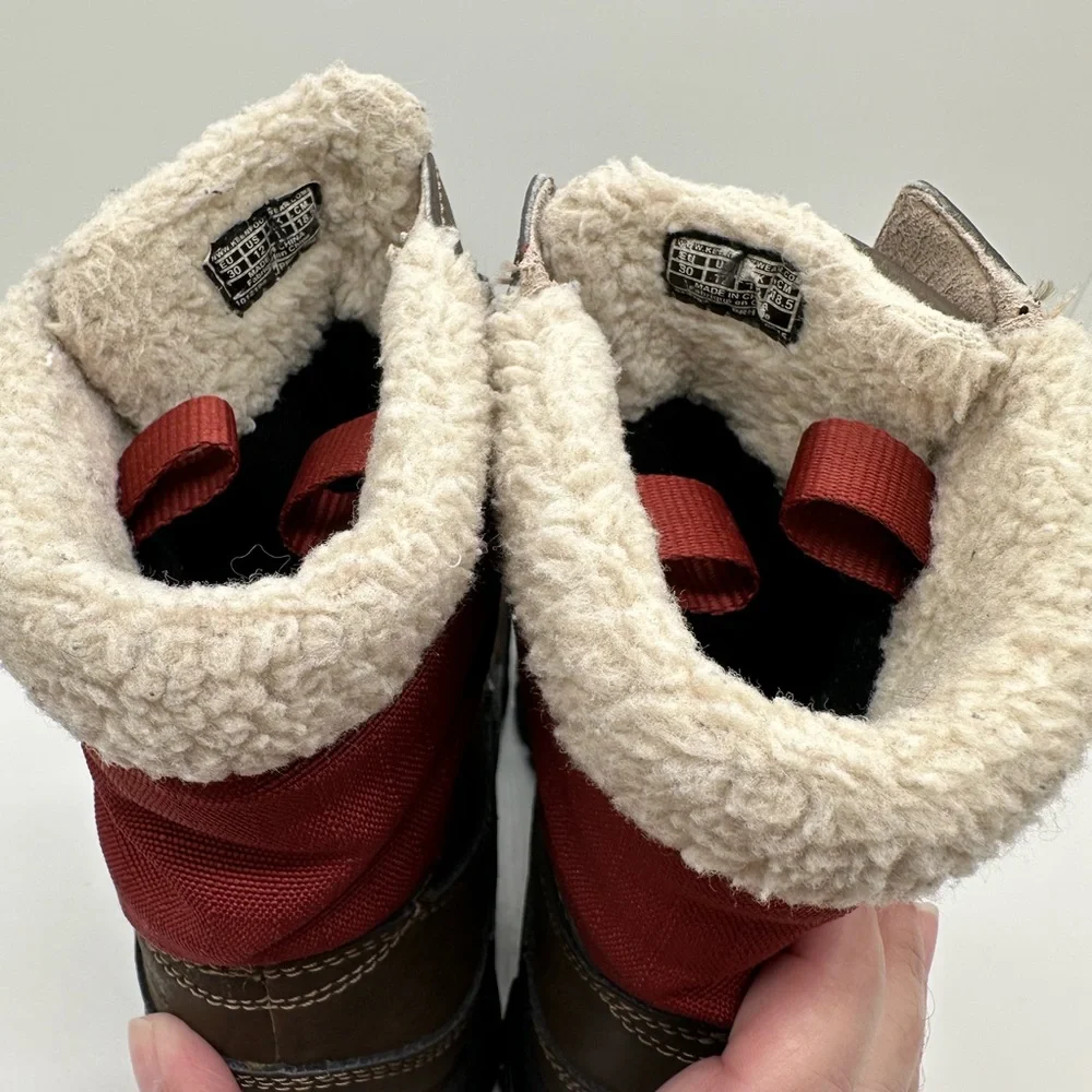 KEEN Basin Leather Insulated Waterproof Snow Boots Size US Youth 12